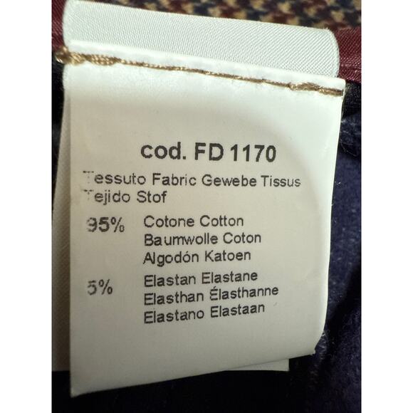 Circolo 1901 Brown Houndstooth Long Sleeve Pocket Blazer Coat Suit Jacket Size 8 - Picture 4 of 4